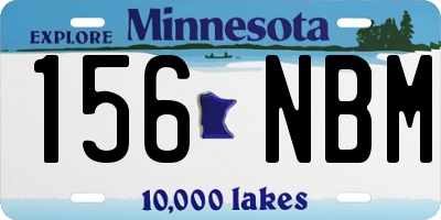 MN license plate 156NBM