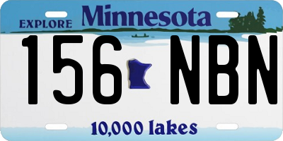 MN license plate 156NBN