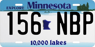 MN license plate 156NBP