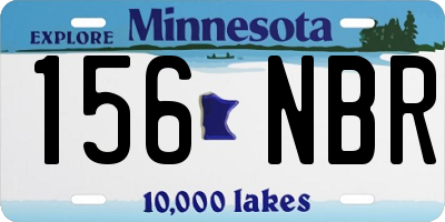 MN license plate 156NBR