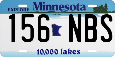 MN license plate 156NBS