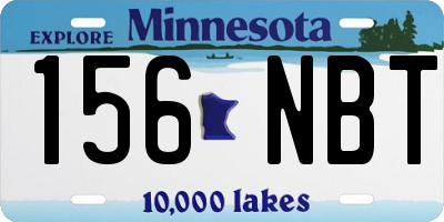 MN license plate 156NBT
