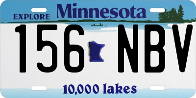 MN license plate 156NBV