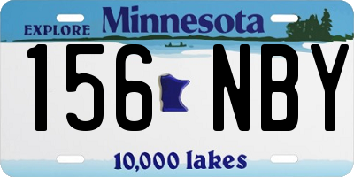 MN license plate 156NBY