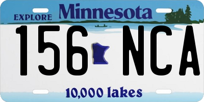MN license plate 156NCA
