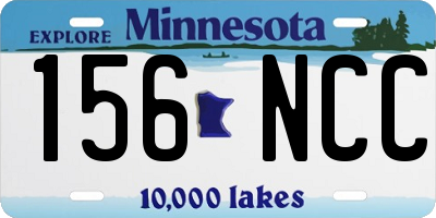 MN license plate 156NCC