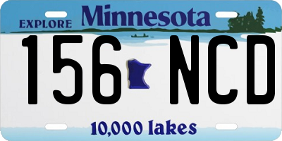 MN license plate 156NCD