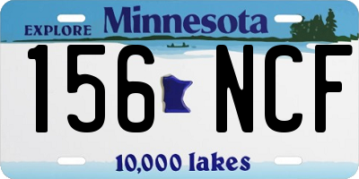 MN license plate 156NCF