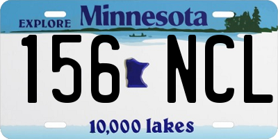 MN license plate 156NCL