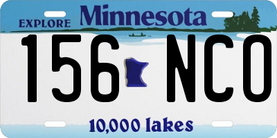MN license plate 156NCO