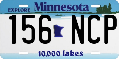 MN license plate 156NCP