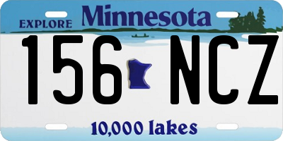 MN license plate 156NCZ