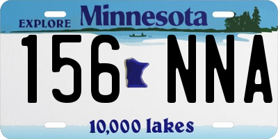 MN license plate 156NNA