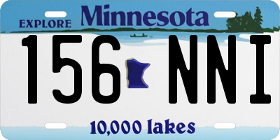 MN license plate 156NNI