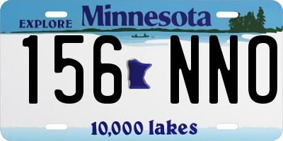 MN license plate 156NNO
