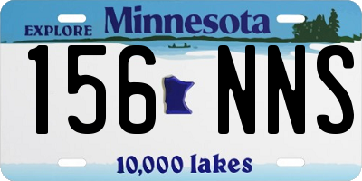 MN license plate 156NNS