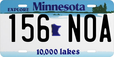 MN license plate 156NOA