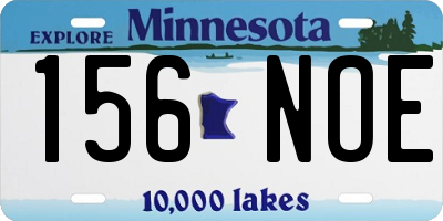 MN license plate 156NOE