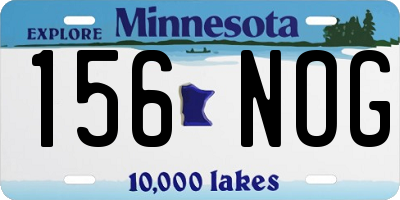 MN license plate 156NOG