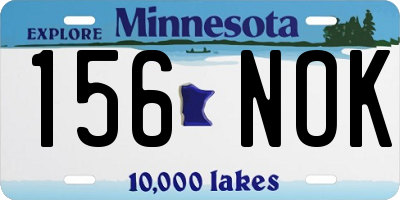 MN license plate 156NOK