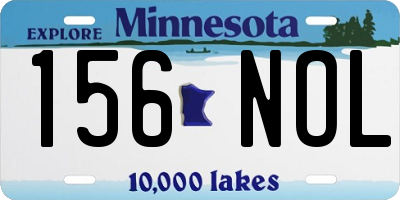 MN license plate 156NOL