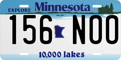 MN license plate 156NOO