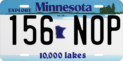 MN license plate 156NOP