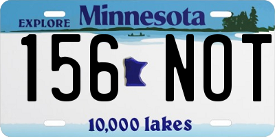 MN license plate 156NOT