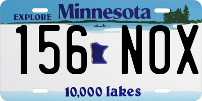 MN license plate 156NOX