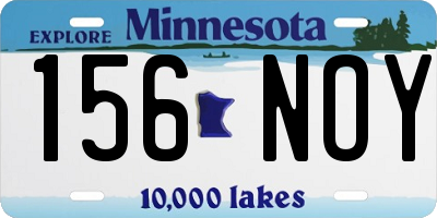 MN license plate 156NOY