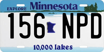 MN license plate 156NPD