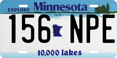 MN license plate 156NPE