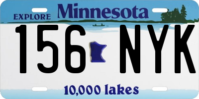 MN license plate 156NYK