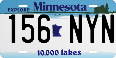 MN license plate 156NYN