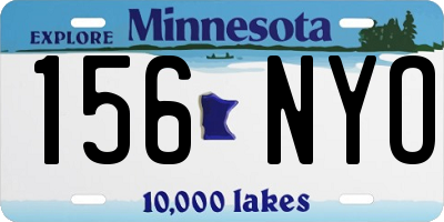 MN license plate 156NYO