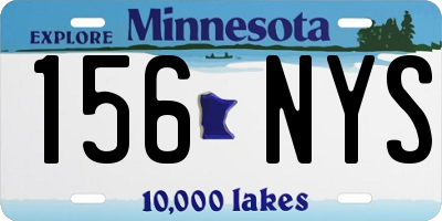 MN license plate 156NYS
