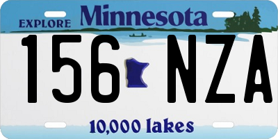 MN license plate 156NZA