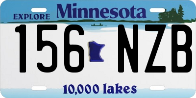 MN license plate 156NZB