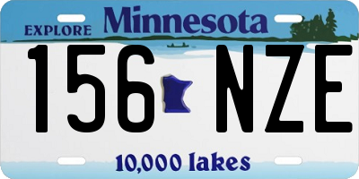 MN license plate 156NZE