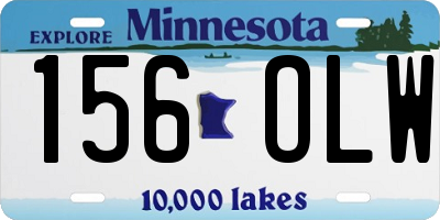 MN license plate 156OLW