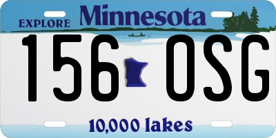 MN license plate 156OSG