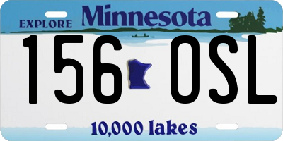 MN license plate 156OSL