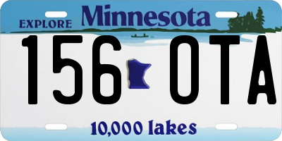 MN license plate 156OTA