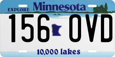 MN license plate 156OVD