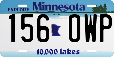 MN license plate 156OWP