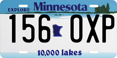 MN license plate 156OXP