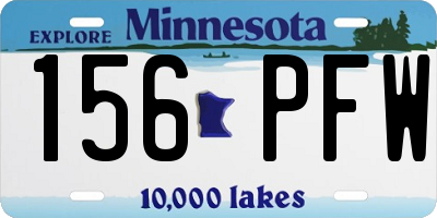 MN license plate 156PFW