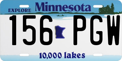 MN license plate 156PGW