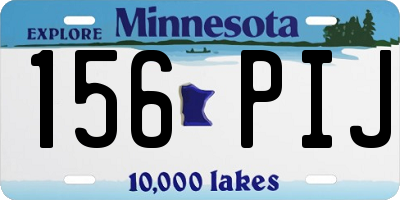 MN license plate 156PIJ