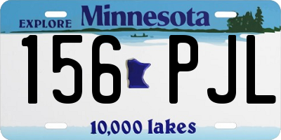 MN license plate 156PJL